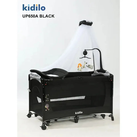 Kidilo UP650A Multifunction Foldable Baby Crib & Travel Cot with Playpen