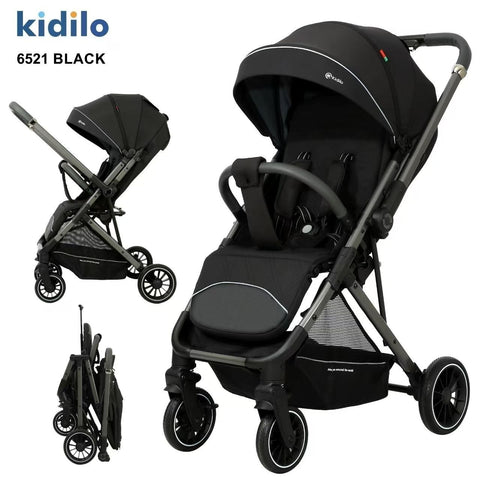 Kidilo 6521 Baby Stroller – Reversible Handle & Easy Fold