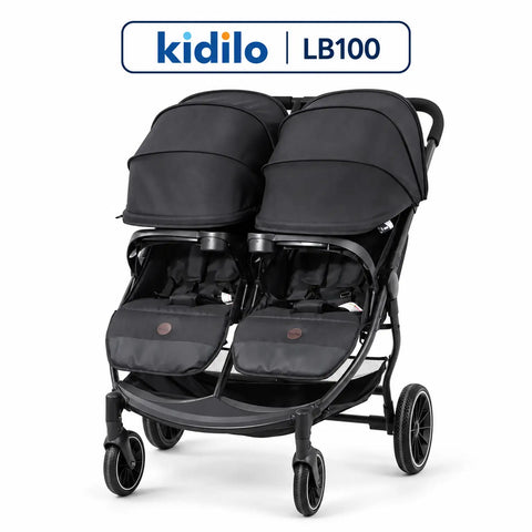 Kidilo LB100 Twin Baby Stroller – Side-by-Side Double Stroller