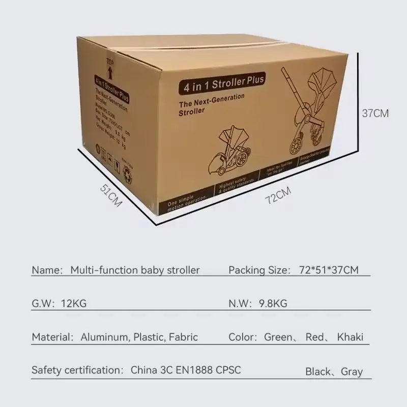 Umbrella X Plus package diagram with dimensions, materials and weights