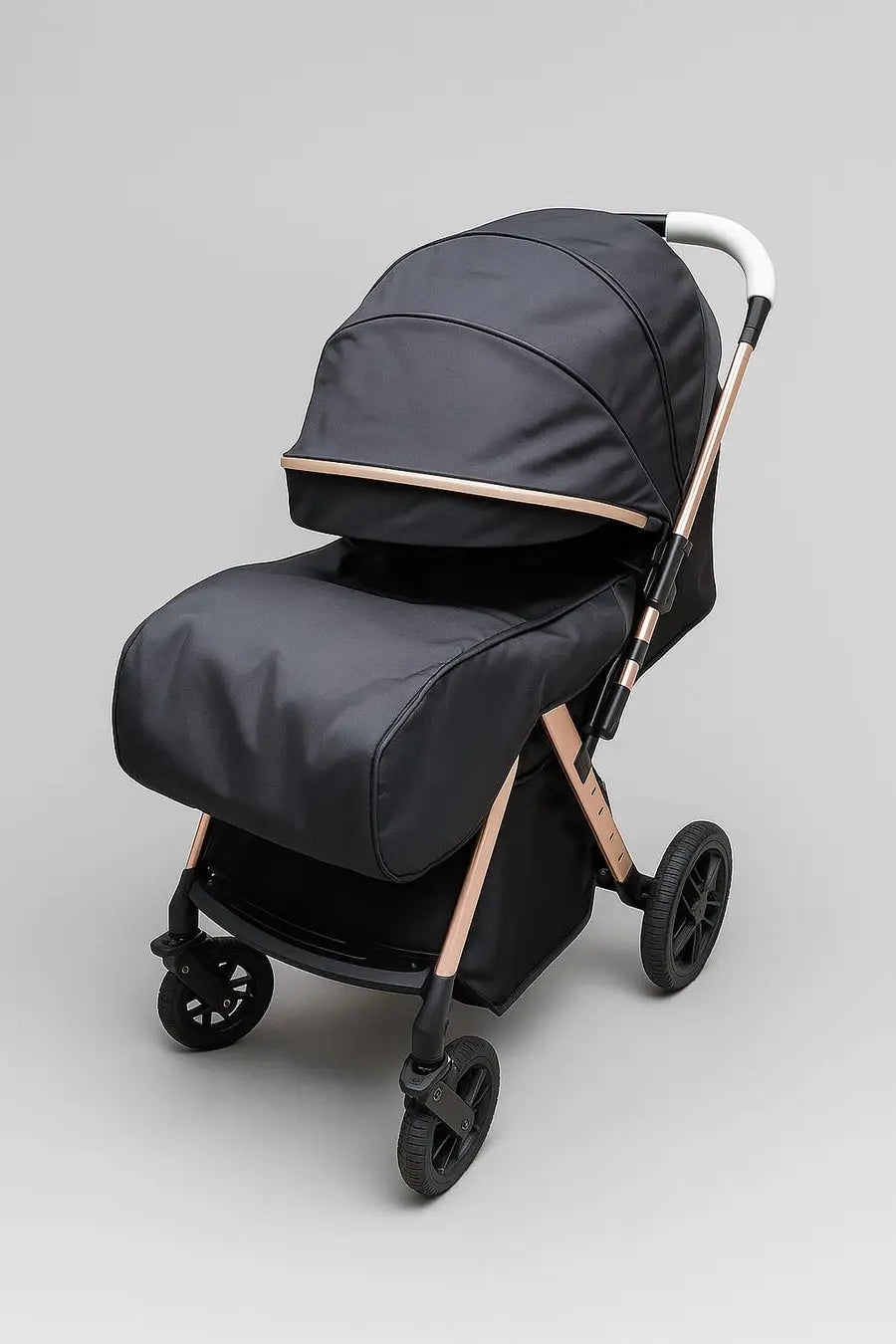 Umbrella X6 Pro stroller showing seat, tray and lower basket
